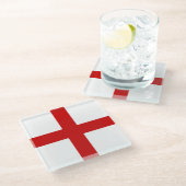 イギリスの旗ボタン ガラスコースター (アングル)