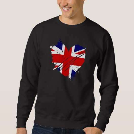 イギリスの旗 イギリス人としてDNAが好き スウェットシャツ (正面)
