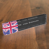 イギリスの旗 デスクネームプレート (側面)