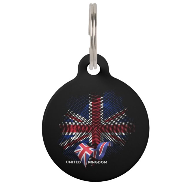 イギリスの旗 ペット　ネームタグ (正面)