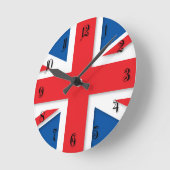 イギリスの旗 ラウンド壁時計 (傾斜)