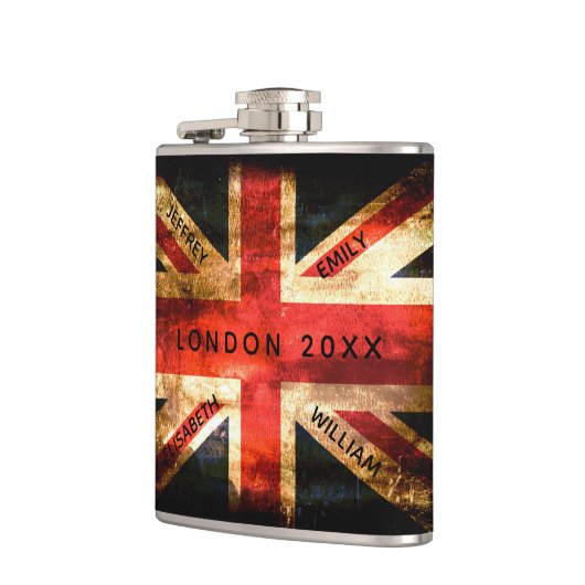 イギリスの旗 ロンドン 旅行 休暇 4名様用 フラスク (左)