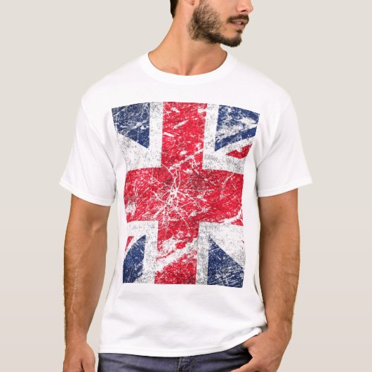 イギリスの旗/英国国旗の旗/英国旗 Tシャツ (正面)