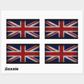 イギリスの旗 長方形シール (シート)