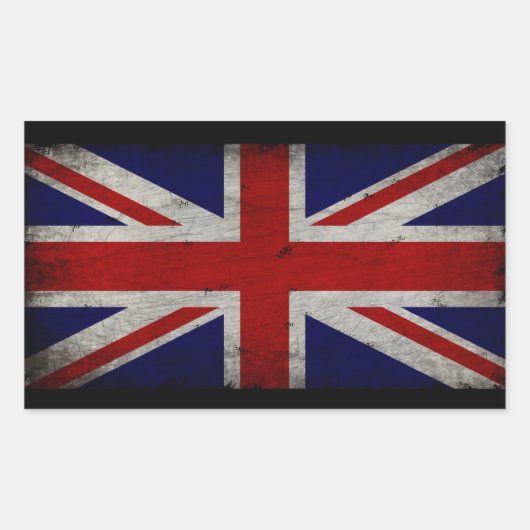 イギリスの旗 長方形シール (正面)
