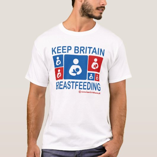 イギリスの母乳で育てを保って下さい Tシャツ (正面)