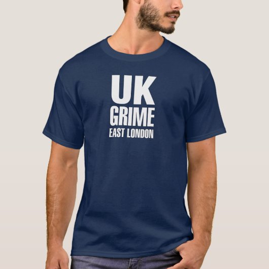 イギリスの汚れの東のロンドンの白色 Tシャツ (正面)