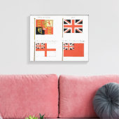 イギリスの海事旗フランスの、旗本より キャンバスプリント (インサイチュ (リビング))