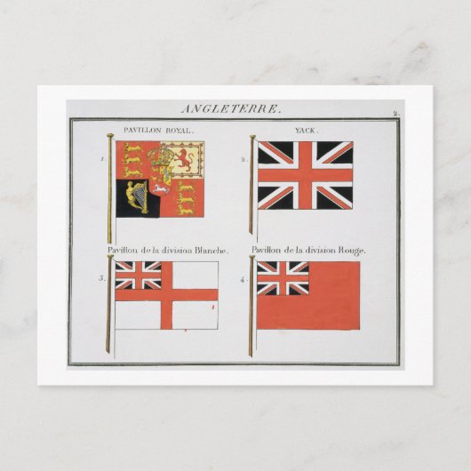 イギリスの海事旗フランスの、旗本より ポストカード (正面)