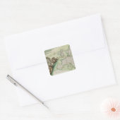 イギリスの海軍攻撃を示す地図 スクエアシール (封筒)