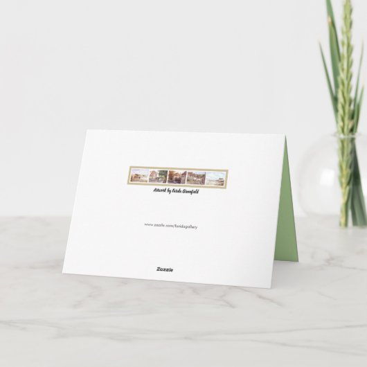 イギリスの湖水地区ダーウェント水 カード (裏面)