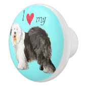 『イギリスの牧羊犬』 セラミックノブ (右)