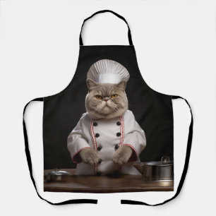 イギリスの猫好きのためのユーモアたっぷりのエプロン エプロン