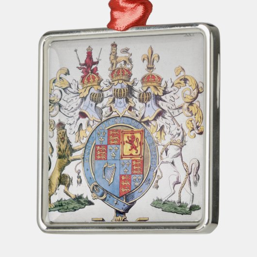 イギリスの王のジェームスI紋章付き外衣 メタルオーナメント (左)