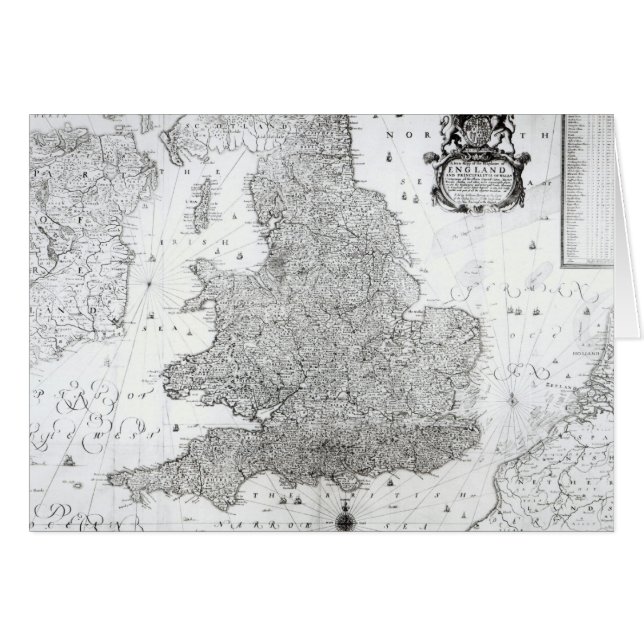 イギリスの王国の新しい地図 (正面横)