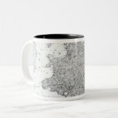 イギリスの王国の新しい地図 ツートーンマグカップ (正面左)