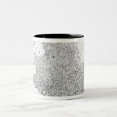 イギリスの王国の新しい地図 ツートーンマグカップ (中央)