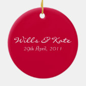 イギリスの王室のな結婚式の記念するオーナメント セラミックオーナメント (裏面)