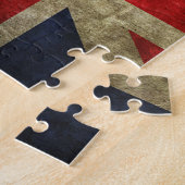 イギリスの王室のな英国国旗のアンティークの旗 ジグソーパズル (側面)