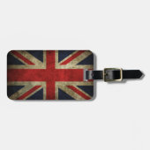 イギリスの王室のな英国国旗のアンティークの旗 ラゲッジタグ (正面横)