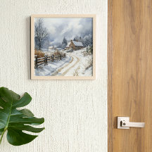 イギリスの田舎の冬の水色