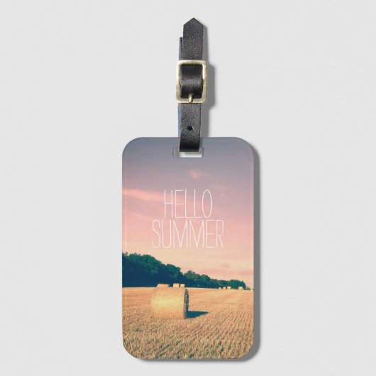 イギリスの田舎の夏の至福 ラゲッジタグ (正面縦)
