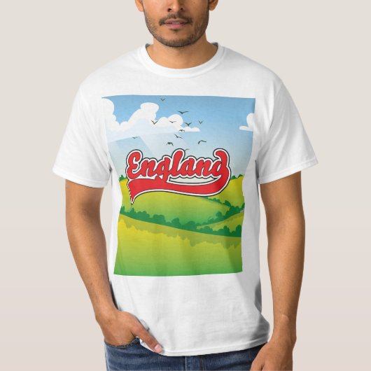 イギリスの田舎の旅行ポスター Tシャツ (正面)