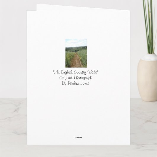 イギリスの田舎の風光明媚な写真パパ カード (裏面)