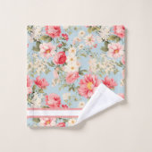 イギリスの田舎フラワーガーデン バスタオルセット (ウォッシュタオル)