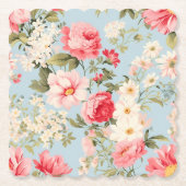 イギリスの田舎フラワーガーデン ペーパーコースター (正面)