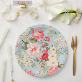 イギリスの田舎フラワーガーデン ペーパープレート