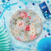 イギリスの田舎フラワーガーデン ペーパープレート (パーティー)