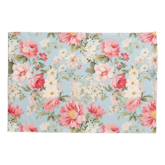 イギリスの田舎フラワーガーデン 枕カバー (裏面)