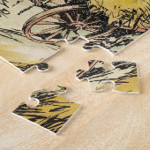 イギリスの田舎、小さな村、古い家 ジグソーパズル (側面)