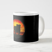 イギリスの男性の男性の子供のためのブルドッグギフト ジャンボコーヒーマグカップ (正面右)