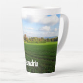 イギリスの秋の田舎 – 大パーソナライズされた カフェラテマグ (右アングル)