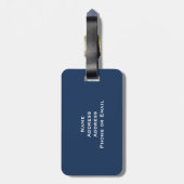 イギリスの競争のストライプな赤白青 ラゲッジタグ (裏面縦)