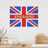 イギリスの紋章が入ったユニオンフラッグ ポスター (キッチン)