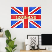 イギリスの紋章が入ったユニオンフラッグ ポスター (ホームオフィス)