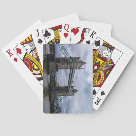 イギリスの美しいロンドンブリッジ トランプ (裏面)