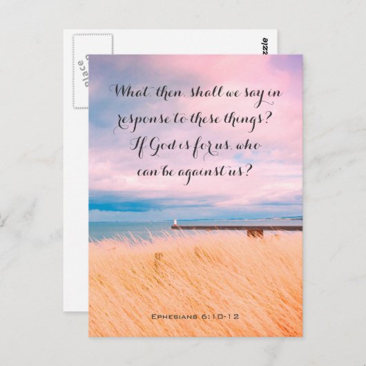 イギリスの美しい海辺、クリスチャンのカード。 ポストカード (正面/裏面)