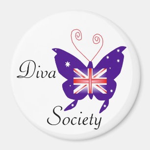 イギリスの花型女性歌手の蝶社会 マグネット