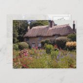 イギリスの花、ドセット、レッド・トマス・ハーディのコテージ ポストカード (正面/裏面)