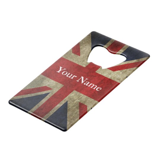イギリスの英国国旗のイギリスのイギリスの旗 クレジットカード栓抜き (裏面アングル)