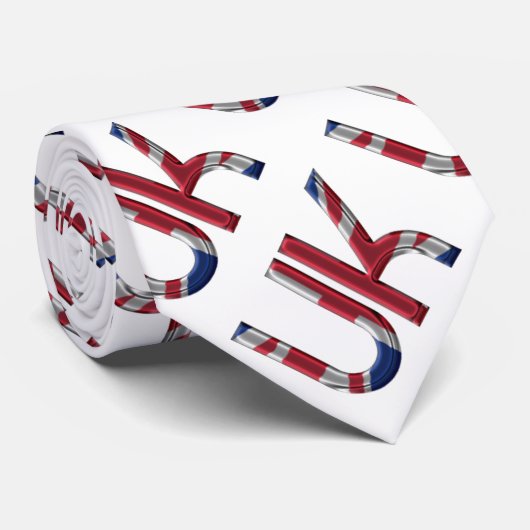 イギリスの英国国旗のイギリスの旗のタイポグラフィパターン ネクタイ (ロール)