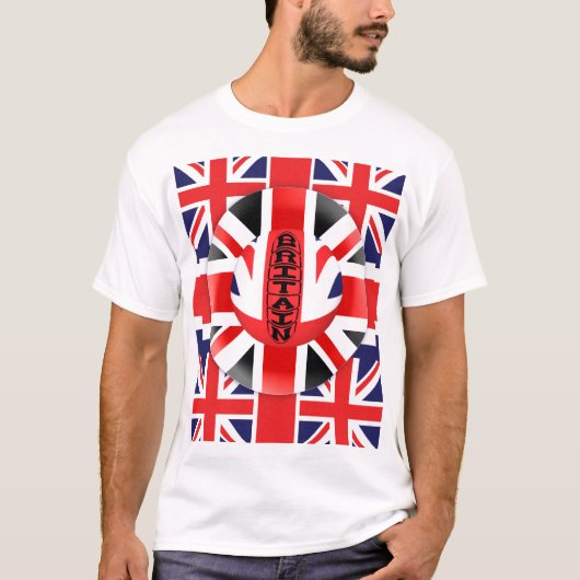 イギリスの英国国旗の抽象的なTシャツ Tシャツ (正面)