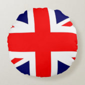 イギリスの英国国旗の旗の装飾用クッション ラウンドクッション (正面)