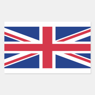 イギリスの英国国旗の旗-確実な版 長方形シール