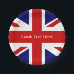 イギリスの英国国旗の紙のパーティーのプレート ペーパープレート<br><div class="desc">イギリスの英国国旗の紙のパーティーのプレート。 英国のプライドのデザイン。 イギリスのイギリス、GBイギリスの旗。 UnionJackのカスタムな投球の遠くにで/使い捨て可能なパーティーの供給。 あなた自身の名前、モノグラム、おもしろいな引用文または発言を加えて下さい。 国際的で王室のな結婚式、誕生日または祝祭日のイベントのためのおもしろい。</div>