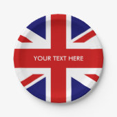 イギリスの英国国旗の紙のパーティーのプレート ペーパープレート (正面)